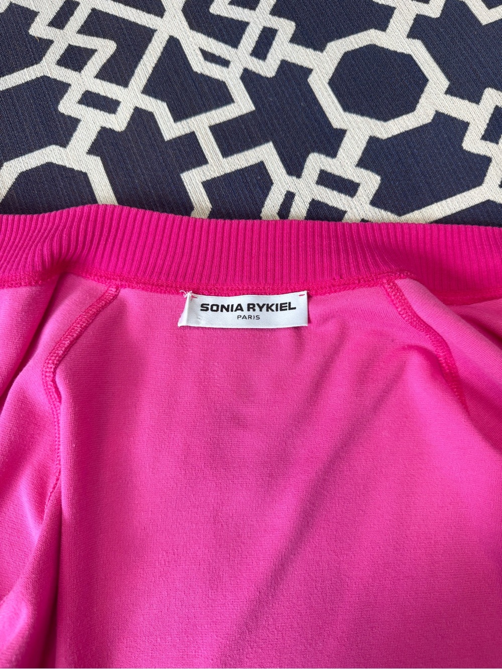 Sonia Rykiel Pink Velour Velvet Zip Jacket Gold Stripe Collar Y2K 90s Athletic - Picture 9 of 14